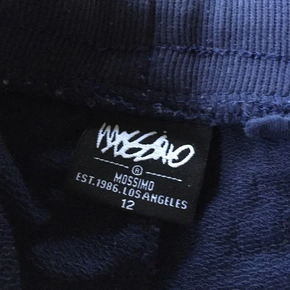 MOSSIMO boys track pants WIDE WORLD boys sweatpants sz 12 grey blue green red - Picture 4 of 14